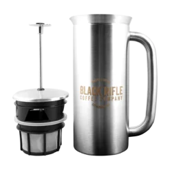 Black Rifle Coffee Company ESPRO 18 oz Coffee French Press P7 Brushed 8 Black Rifle Coffee Company ESPRO 18 oz Coffee French Press P7 Brushed -Black Rìle Coffee Shop 210708 intl trinitystevens espro p7 french press stainless americas coffee logo side by side 1200