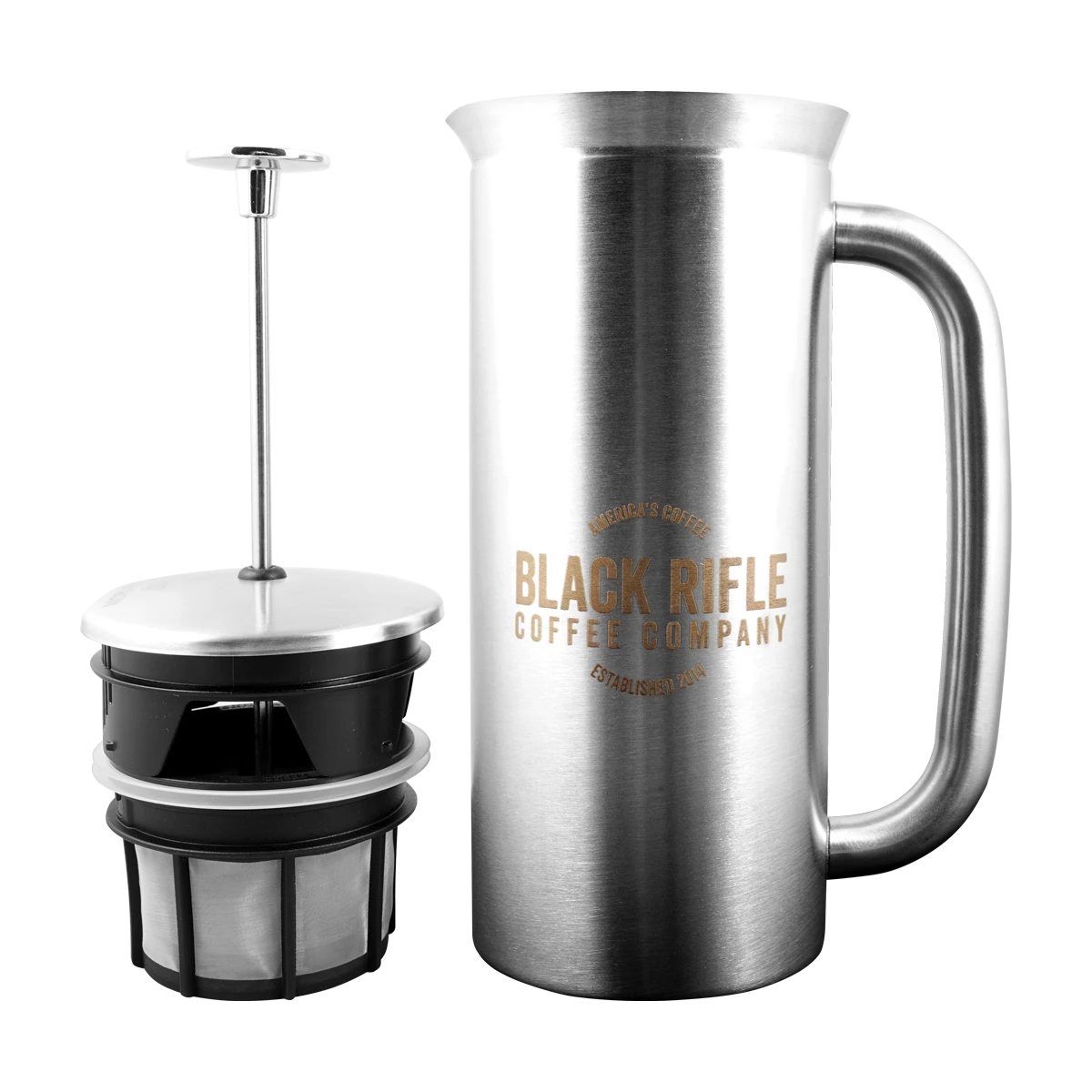 Black Rifle Coffee Company ESPRO 18 oz Coffee French Press P7 Brushed 5 Black Rifle Coffee Company ESPRO 18 oz Coffee French Press P7 Brushed - Image 3