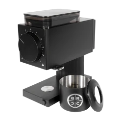 Black Rifle Coffee Company BRCC x Fellow Ode Brew Grinder -Black Rìle Coffee Shop 211103 intl trinitystevens brcc fellow ode grinder with open cup angle 1200