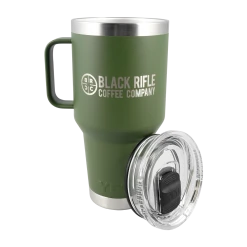 Black Rifle Coffee Company BRCC X YETI Optic Rambler 30oz Traveler Mug -Black Rìle Coffee Shop 211118 intl trinitystevens brcc yeti optic rambler 30oz travel mug green front with lid 1200