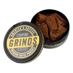 Black Rifle Coffee Company BRCC x Grinds 12 Black Rifle Coffee Company BRCC x Grinds -Black Rìle Coffee Shop 220207 intl trinitystevens brcc grinds coffee pouches open 1200