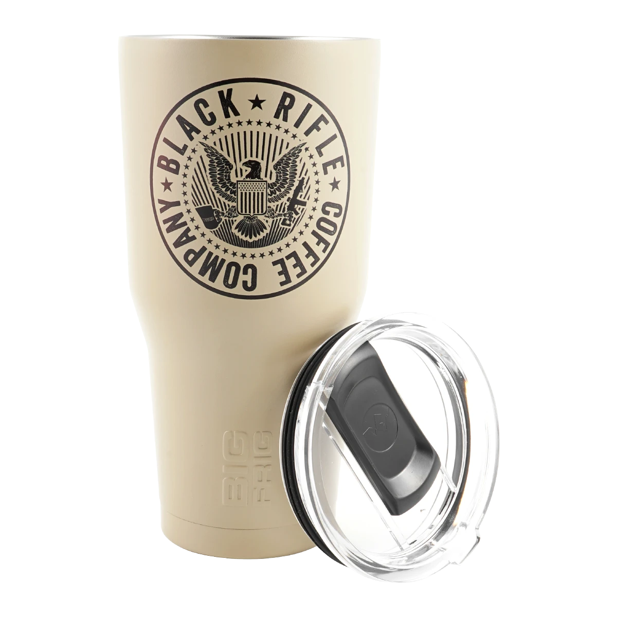 Black Rifle Coffee Company Big Frig 30 oz Tan COTUS Logo Tumbler 4 Black Rifle Coffee Company Big Frig 30 oz Tan COTUS Logo Tumbler - Image 2