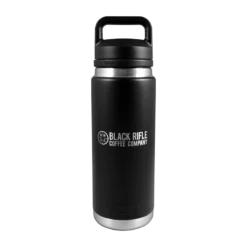 Black Rifle Coffee Company BRCC x YETI Arrowhead Rambler 26oz Bottle with Chug Cap -Black Rìle Coffee Shop 26OZ YETI ARROWHEAD RAMBLER BOTTLE BACK 1200