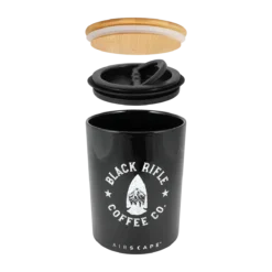 Black Rifle Coffee Company Black Ceramic Airtight Container 9 Black Rifle Coffee Company Black Ceramic Airtight Container -Black Rìle Coffee Shop ARROWHEAD CERAMIC AIRTIGHT COFFEE CONTAINER BLACK DECONSTRUCTED 1200
