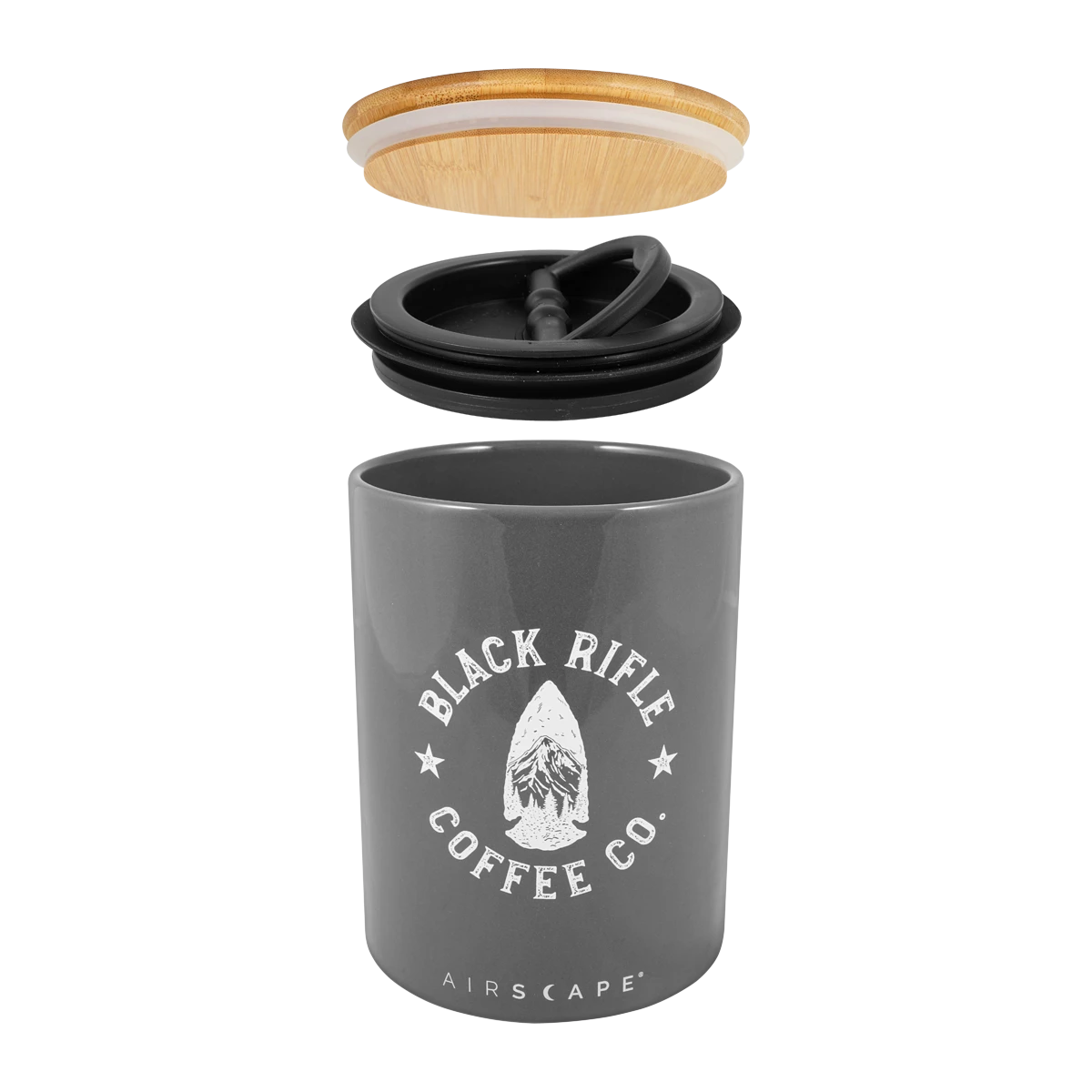 Black Rifle Coffee Company Gray Ceramic Airtight Container 5 Black Rifle Coffee Company Gray Ceramic Airtight Container - Image 3