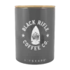 Black Rifle Coffee Company Gray Ceramic Airtight Container 2 Black Rifle Coffee Company Gray Ceramic Airtight Container -Black Rìle Coffee Shop ARROWHEAD GREY AIRTIGHT CERAMIC COFFEE CONTAINER FRONT 1200