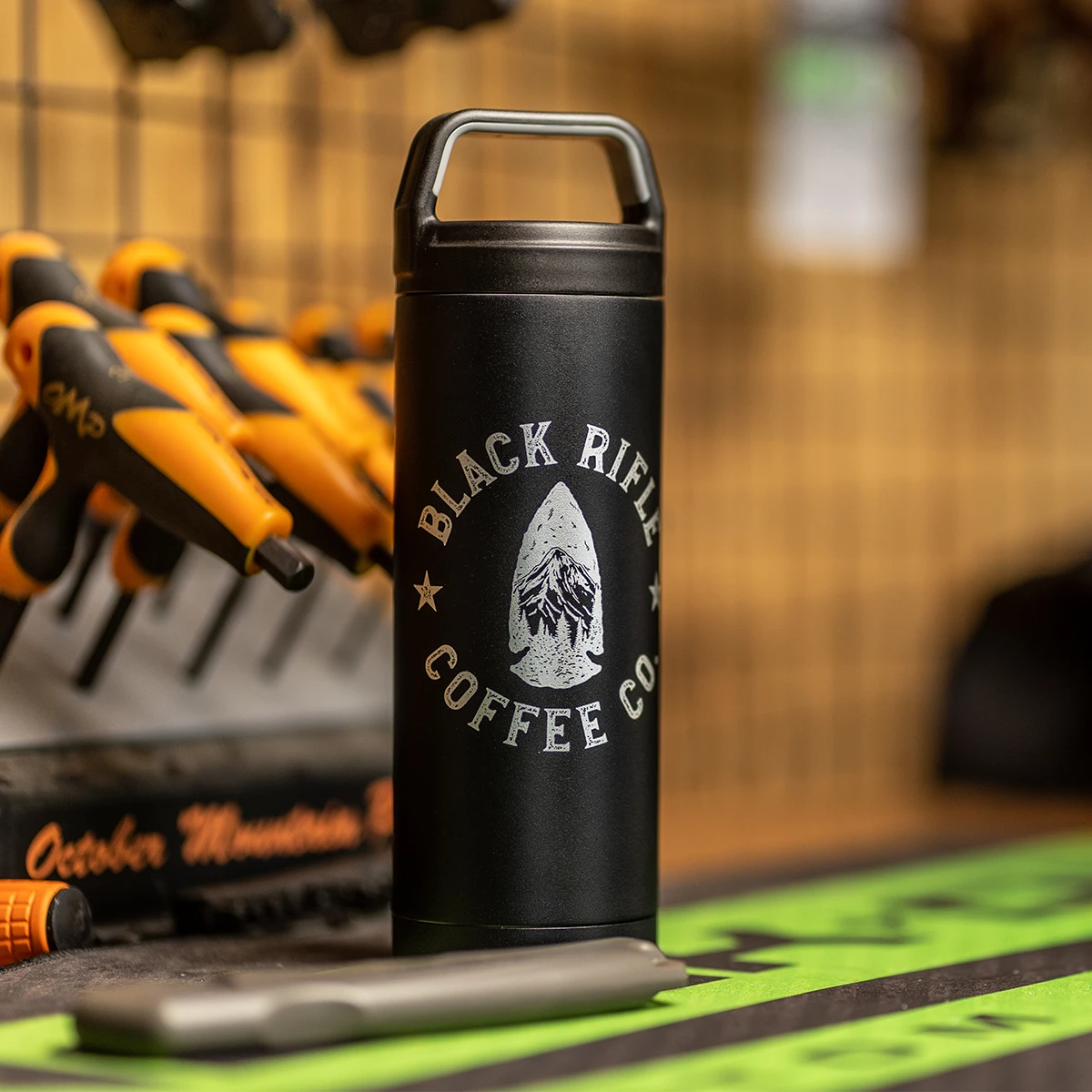 Arrowheadthermos_lifestyle.png Black Rifle Coffee Company BRCC Arrowhead Thermos -Black Rìle Coffee Shop Arrowheadthermos lifestyle