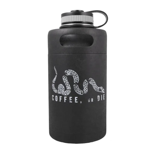 Black Rifle Coffee Company BRCC Vintage Logo Textured Growler - Matte Black 1 Black Rifle Coffee Company BRCC Vintage Logo Textured Growler - Matte Black -Black Rìle Coffee Shop BRCC COD TEXTURED LOGO GROWLER BACK 1200