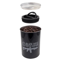Black Rifle Coffee Company Coffee, or Die Airtight Container - White Logo -Black Rìle Coffee Shop COFFEE OR DIE WHITE LOGO AIRTIGHT CONTAINER DECONSTRUCTED 1200