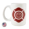 Black Rifle Coffee Company Five Alarm White Mug 2 Black Rifle Coffee Company Five Alarm White Mug -Black Rìle Coffee Shop FIVE ALARM MUG FRONT 1200 MIA