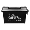 Black Rifle Coffee Company Coffee, Or Die Snake Ammo Can 2 Black Rifle Coffee Company Coffee, Or Die Snake Ammo Can -Black Rìle Coffee Shop SMALL AMMO CAN COD SIDE FORWARD HEAD ON 1200