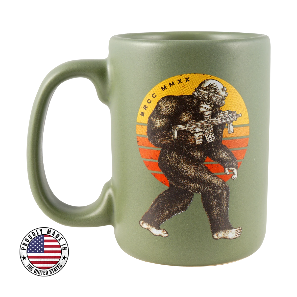 TACTISQUATCH_GREEN_MUG_FRONT_1200_MIA.png Black Rifle Coffee Company Tactisquatch Green Mug -Black Rìle Coffee Shop TACTISQUATCH GREEN MUG FRONT 1200 MIA