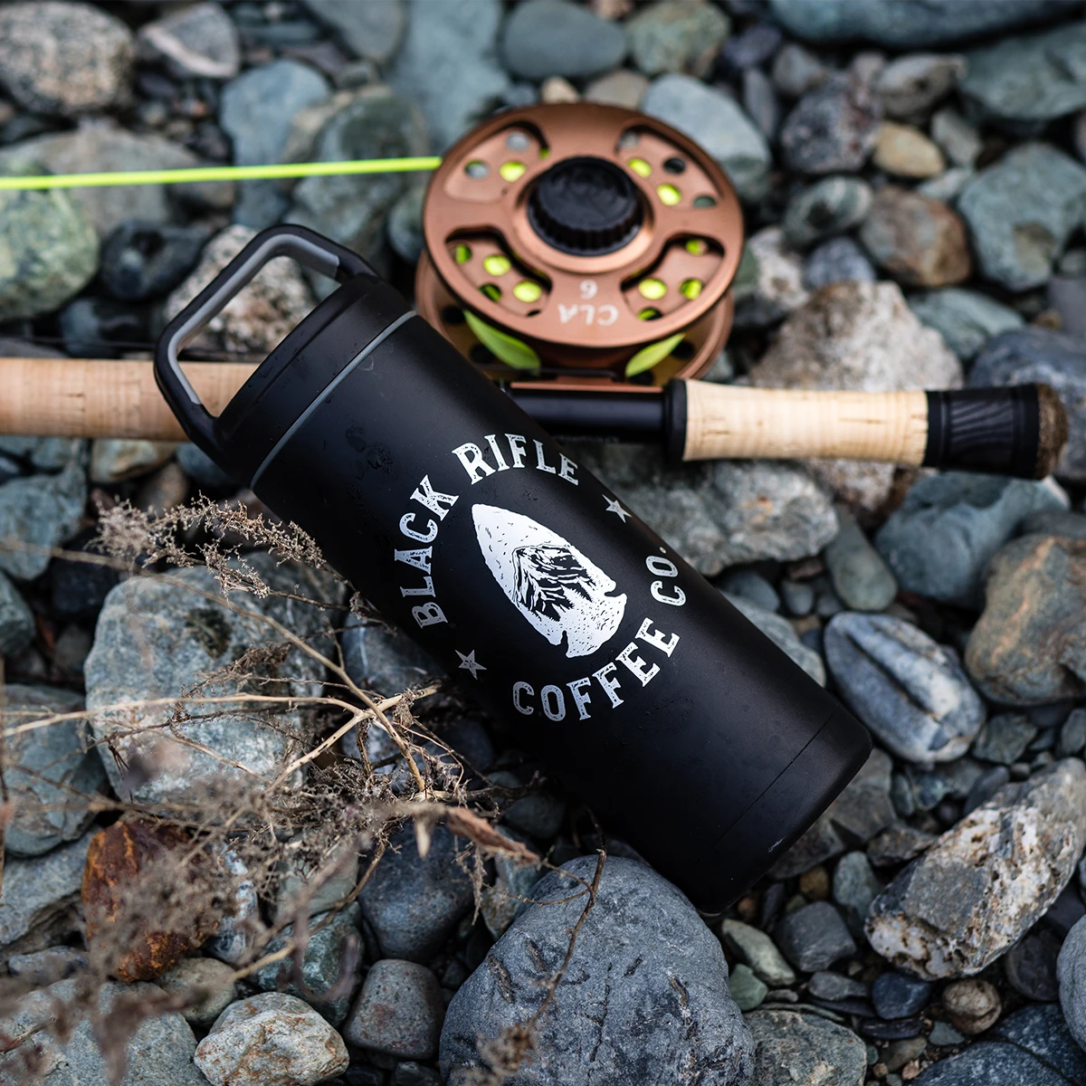brcc_arrowhead_thermos_lifestyle.png Black Rifle Coffee Company BRCC Arrowhead Thermos -Black Rìle Coffee Shop brcc arrowhead thermos lifestyle