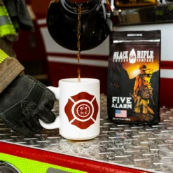 Black Rifle Coffee Company Five Alarm White Mug -Black Rìle Coffee Shop five alarm mug 1200